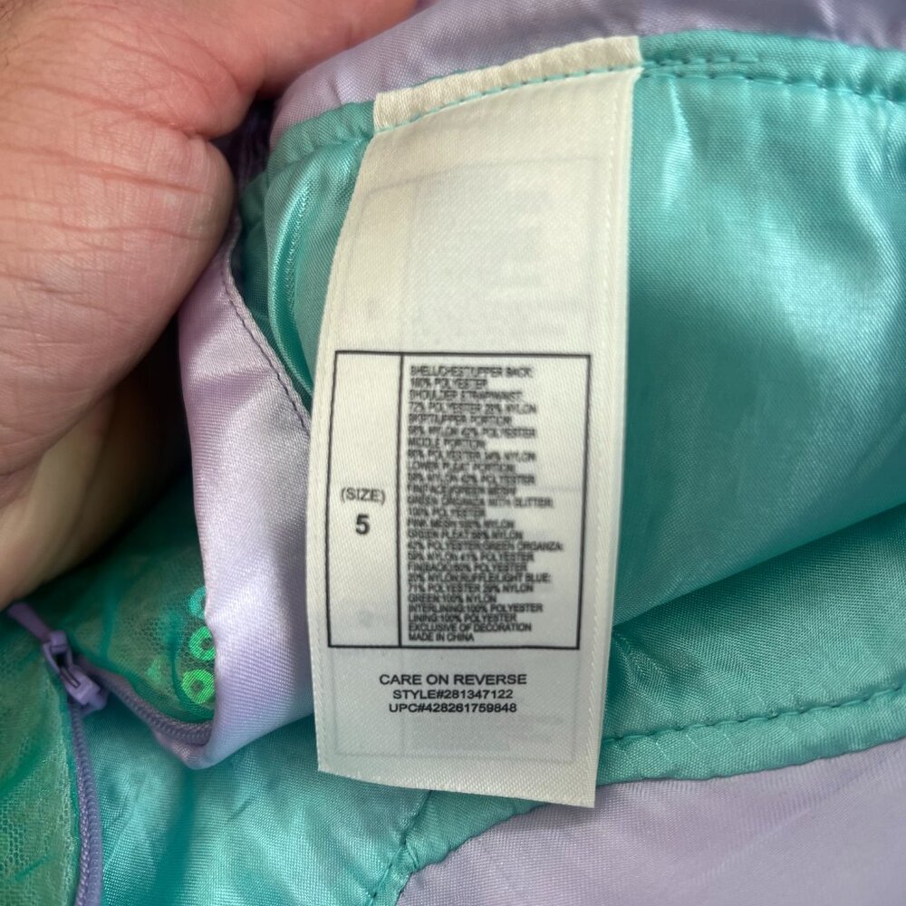 Disney Store Ariel Little Mermaid Limited Edition Costume Dress Size 5 - Picture 5 of 6